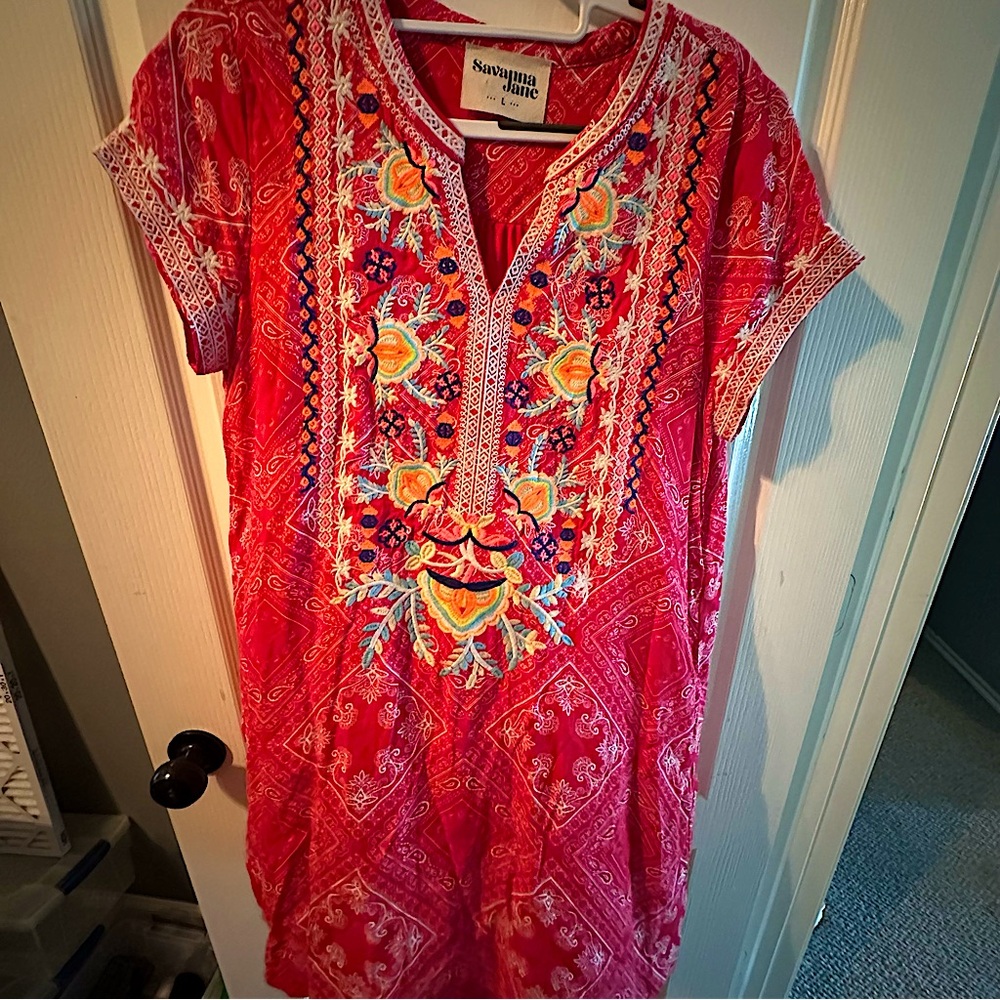 Savannah Jane Lined Geometric Dress